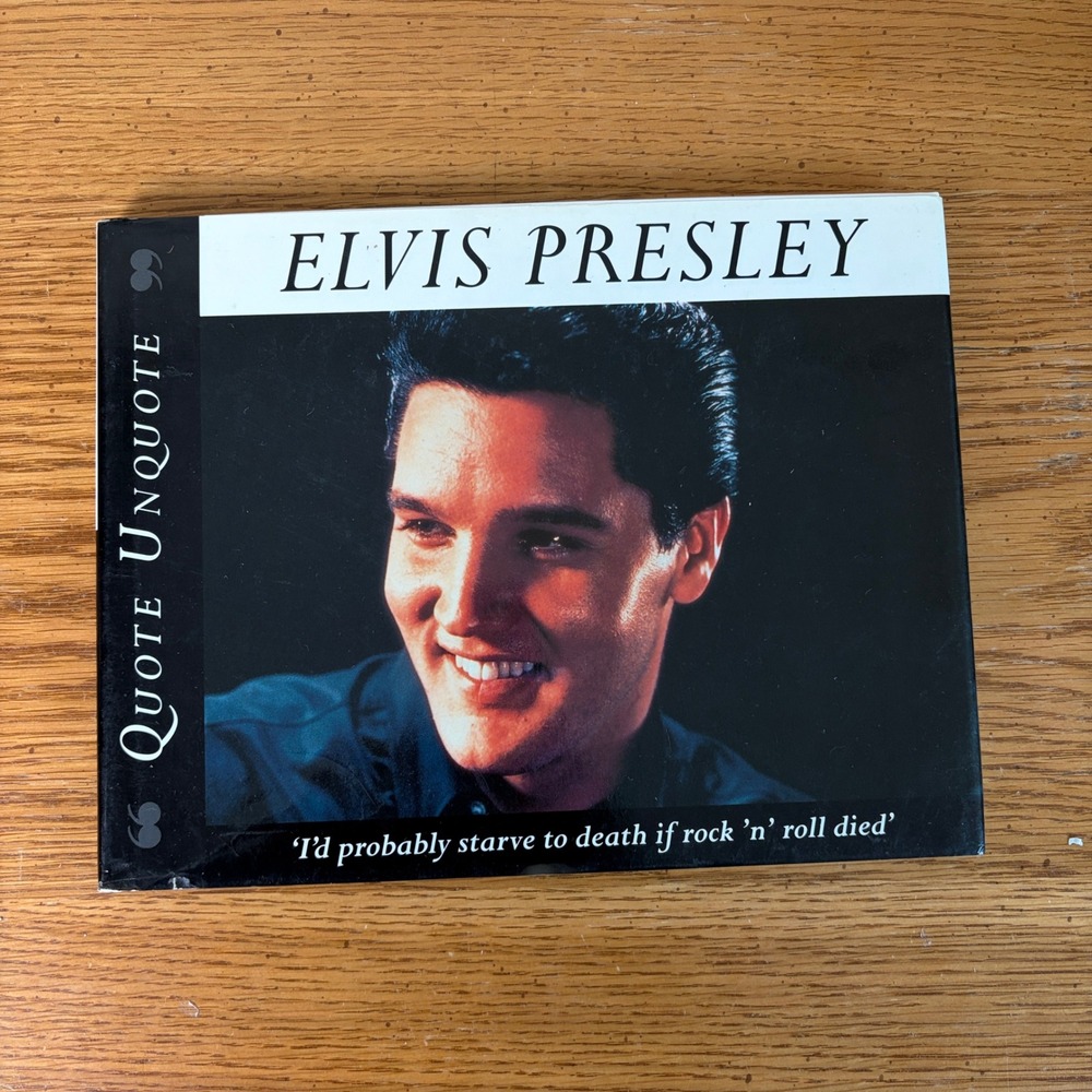 Elvis Presley Quote Unquote Hardcover Book Music Biography Photography 1994